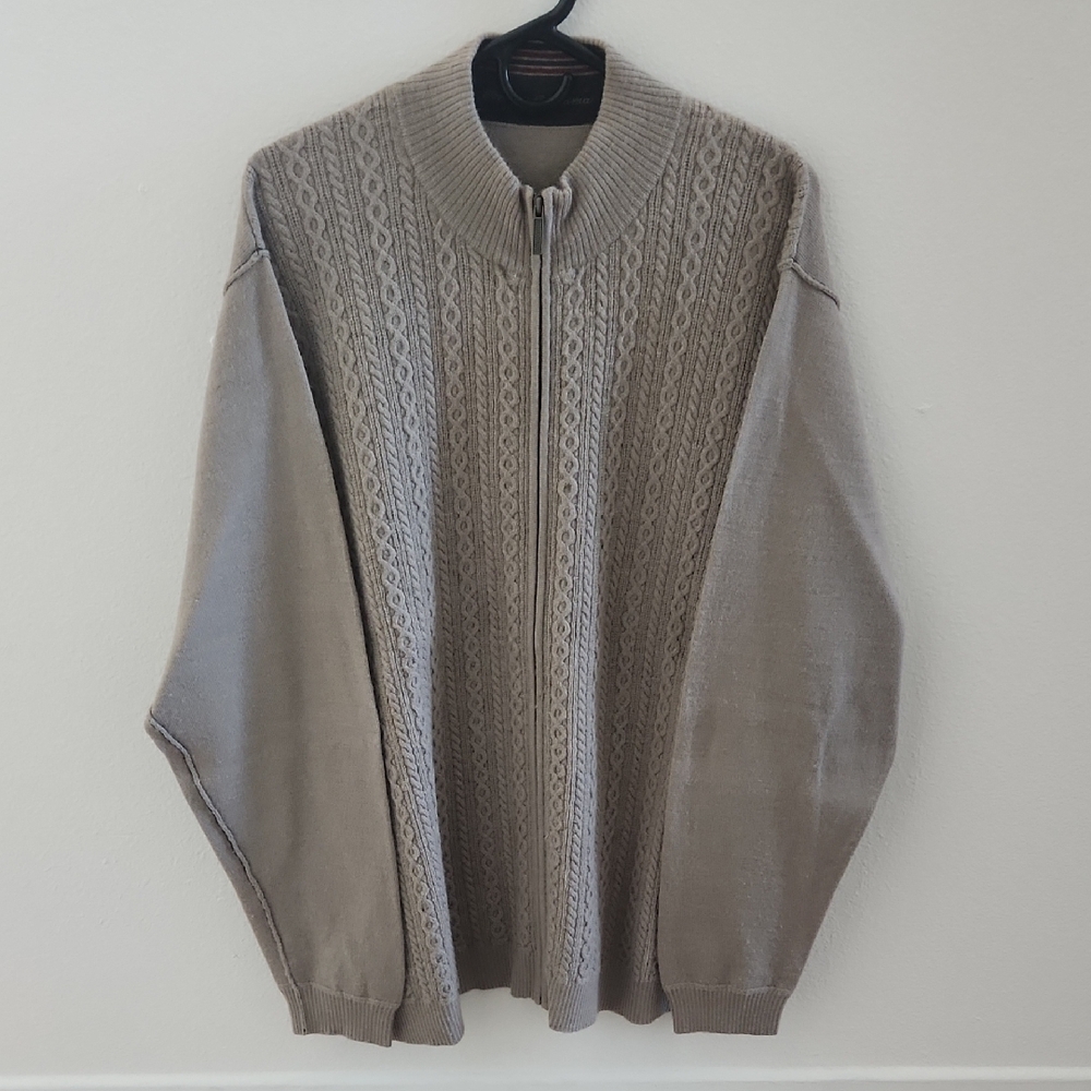 Tommy Bahama Alpaca Wool Zip Up Sweater